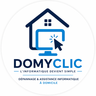 Logo DOMYCLIC — L’informatique devient simple.